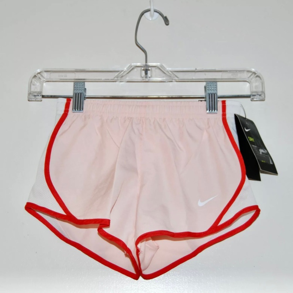 Nike Girls Peach Orange Lined Running Shorts Large